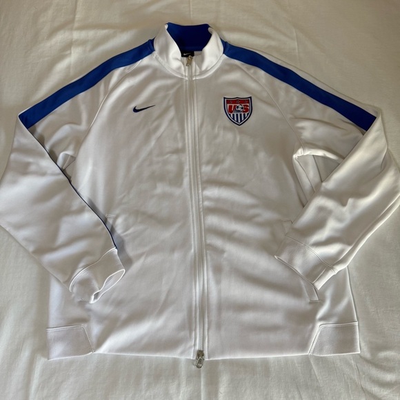 Nike Other - NIKE USA SIZE XL LARGE N98 MEN'S US SOCCER TRACK JACKET 589862-100 White